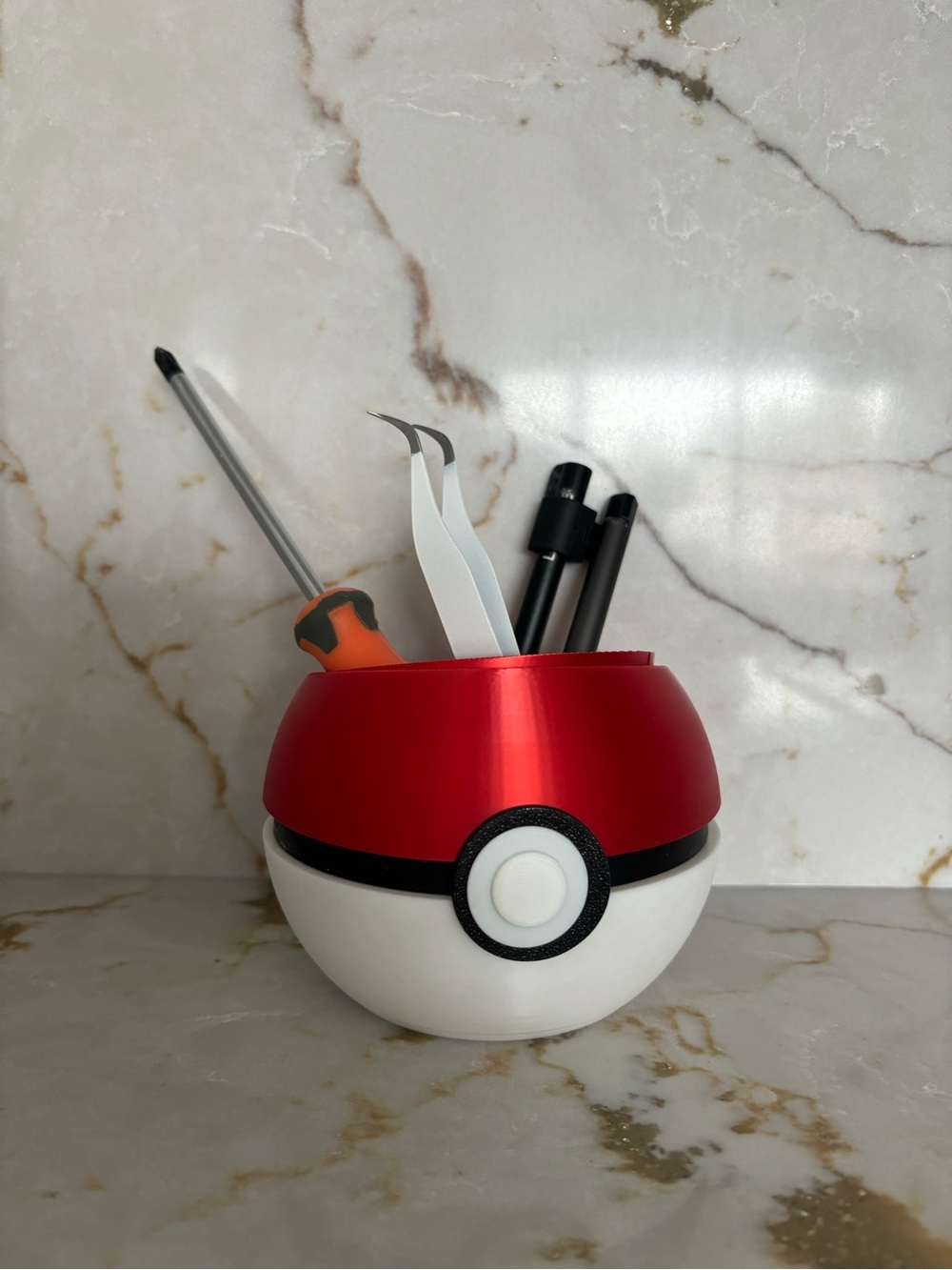 Pokémon Poké Ball Desk Organizer - Red & White